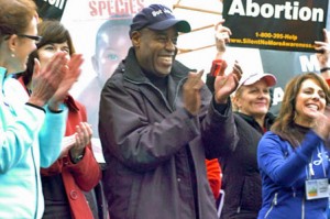 Pastor Hoye at the 2008 Walk for Life West Coast