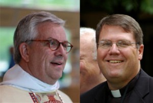 Bishop Lowenfield, left, and Bishop Menees, right.
