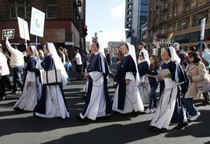 The Sisters of Life at the walk for Life West Coast